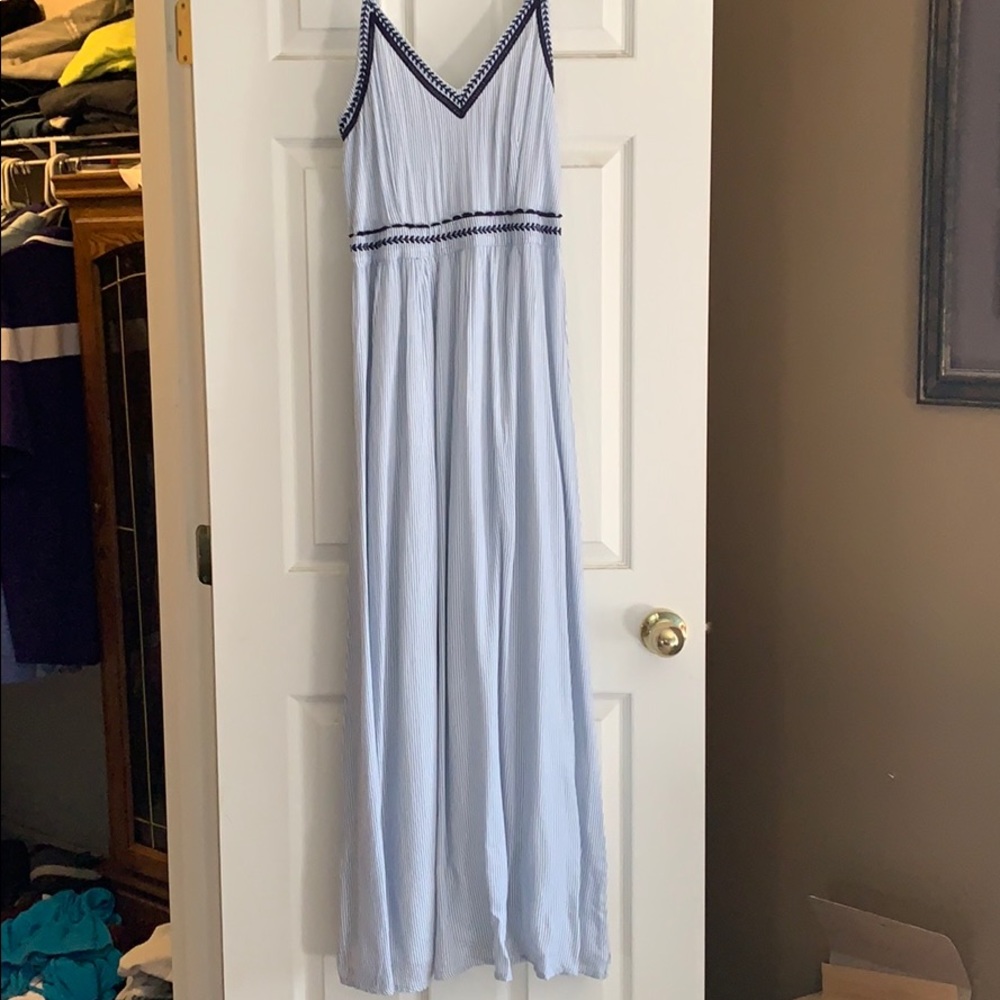 Blue and white sundress